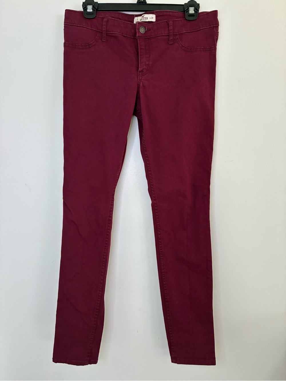Hollister Women’s Burgundy Skinny Jeans Fall 29